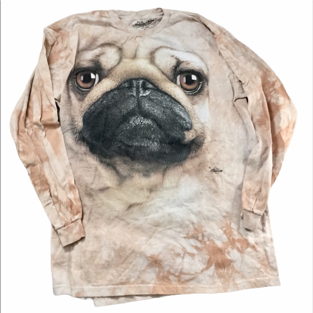 Long Sleeve Pug T-Shirt Size XL